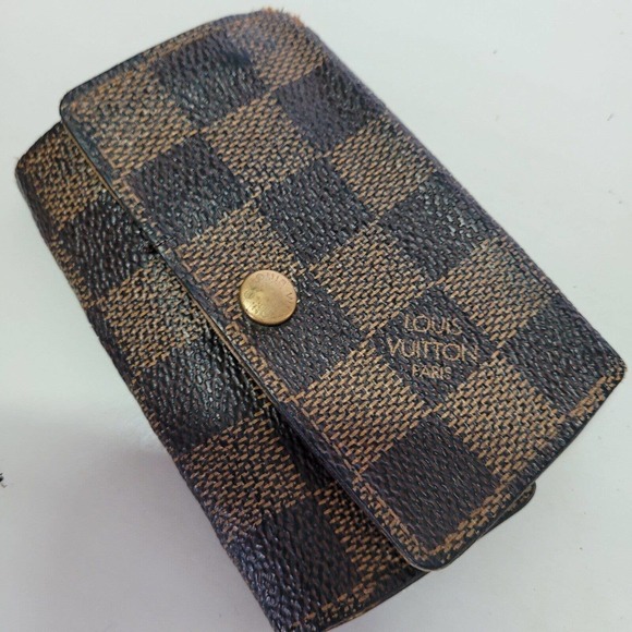 Authentic Louis Vuitton Damier Multicles 6 Key Hooks Case Brown Small Check - Picture 3 of 11